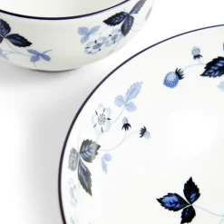 Wedgwood Dinnerware|Wild Strawberry Inky Blue Dinnerware, Set of 8