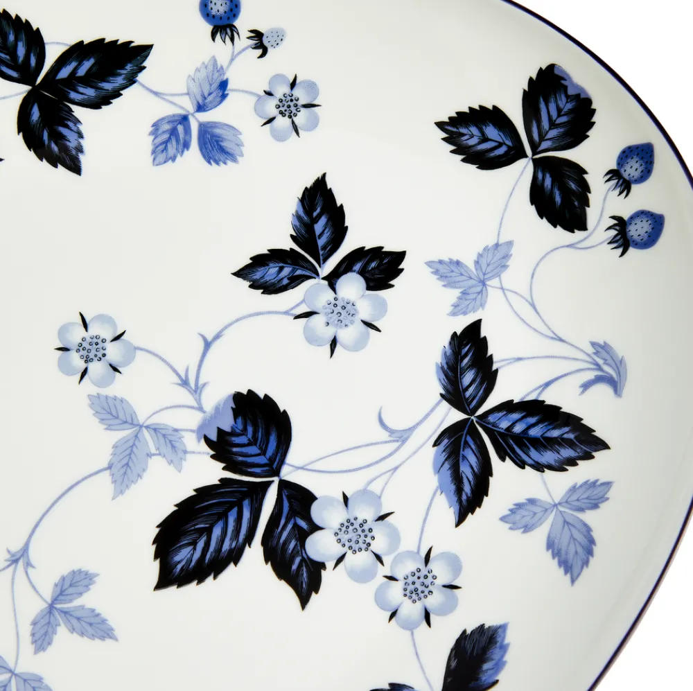 Wedgwood Dinnerware|Wild Strawberry Inky Blue Oval Serving Plate 11.7in