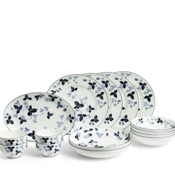 Wedgwood Dinnerware|Wild Strawberry Inky Blue Dinnerware, Set of 15