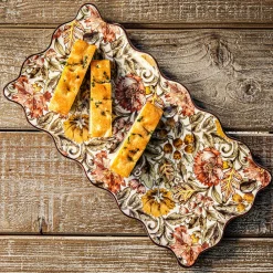 Juliska Dinnerware|Willa 16" Hostess Tray in Amber