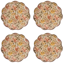 Juliska Dinnerware|Willa Cocktail Plate in Amber, Set of 4