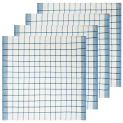 Caravan Place Settings & Linens|Windowpane Napkins in Blue & Natural, Set of 4