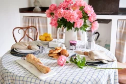 Caravan Place Settings & Linens|Windowpane 60x90 Tablecloth in Blue & Natural