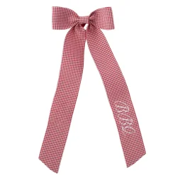 No Reservations Place Settings & Linens|Wine Bow “BBQ” in Red Gingham with White