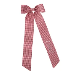 No Reservations Place Settings & Linens|Wine Bow “Ciao” in Red Gingham with White