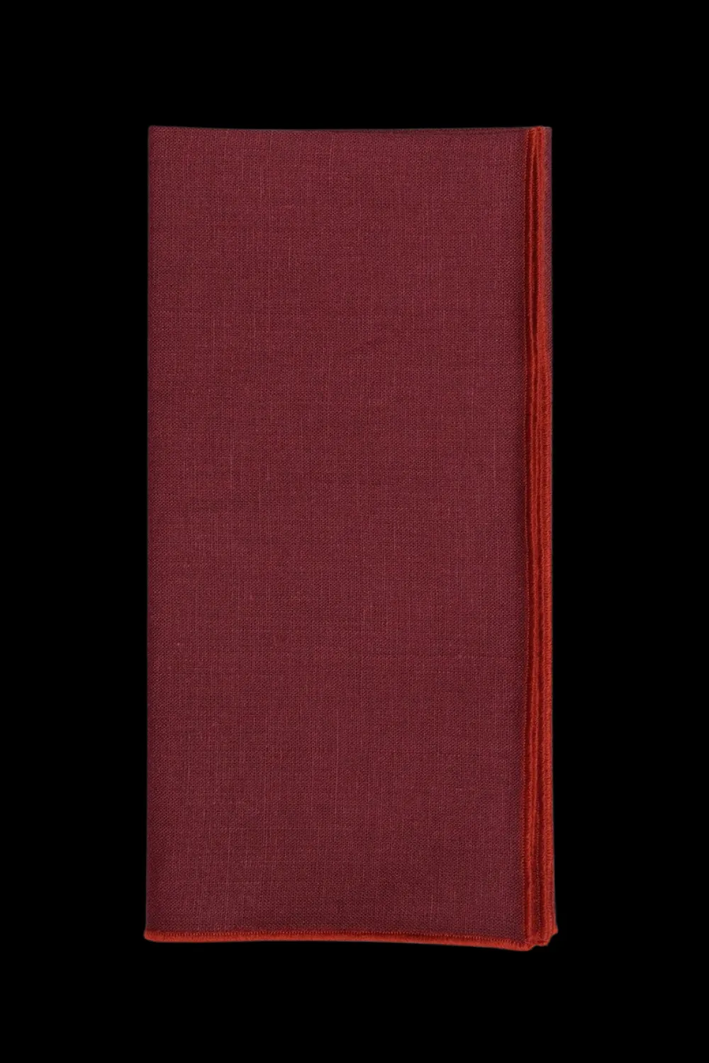 TriChi Design Place Settings & Linens|Wine Napkin Orange Small Trim, Set of 4