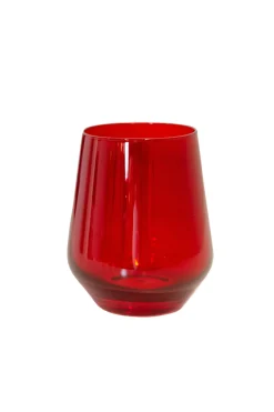 Estelle Colored Glass Glassware|Wine Stemless, Custom Set of 6
