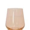 Estelle Colored Glass Glassware|Wine Stemless, Set of 6 Blush Pink