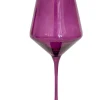 Estelle Colored Glass Glassware|Wine Stemware, Set of 6 Amethyst