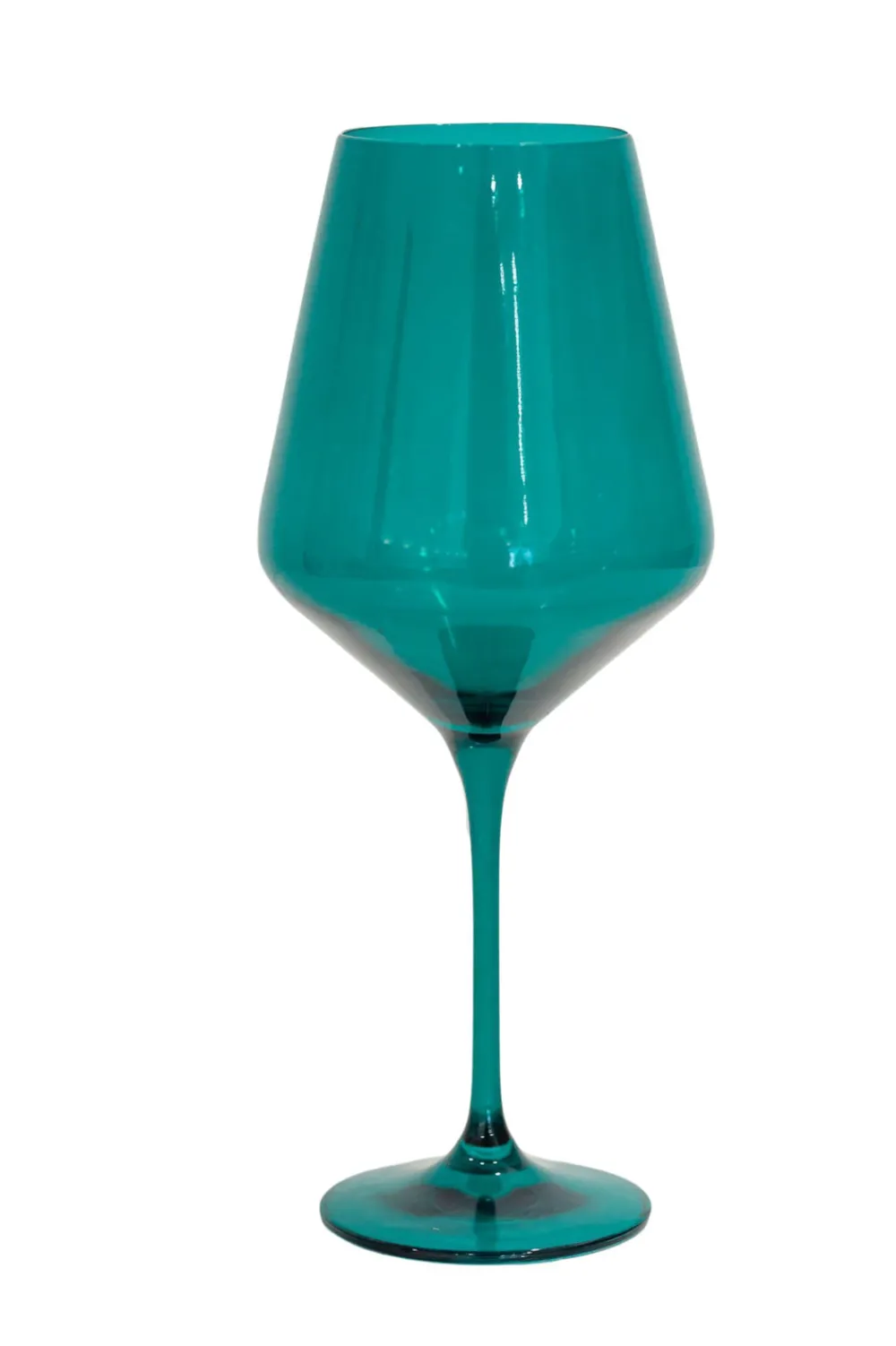 Estelle Colored Glass Glassware|Wine Stemware, Set of 6 Emerald Green