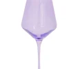 Estelle Colored Glass Glassware|Wine Stemware, Set of 6 Lavender