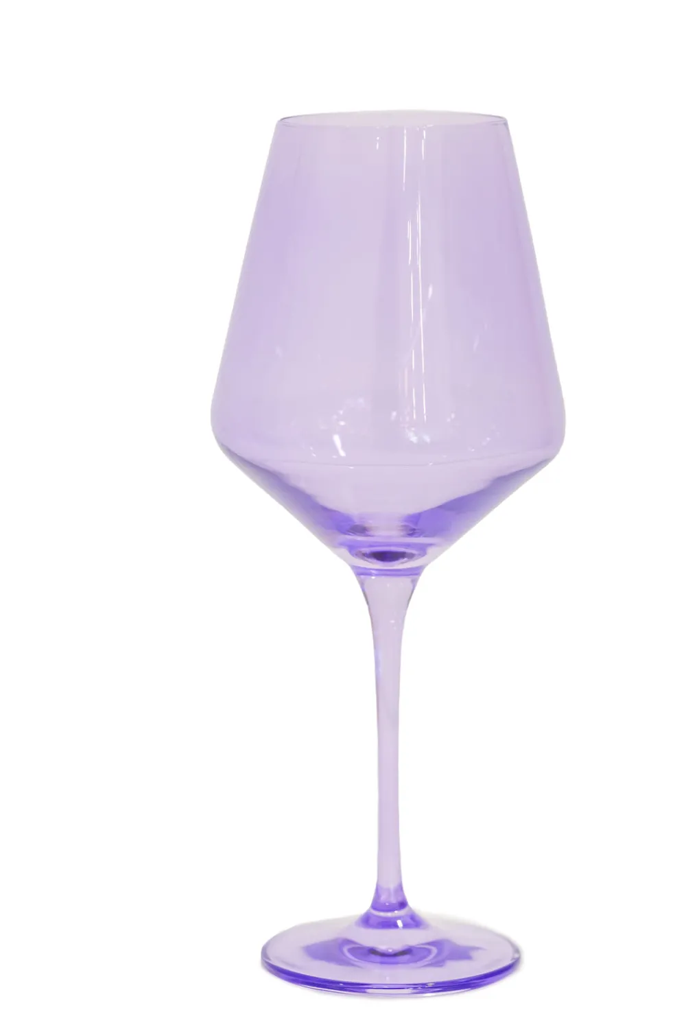 Estelle Colored Glass Glassware|Wine Stemware, Set of 6 Lavender
