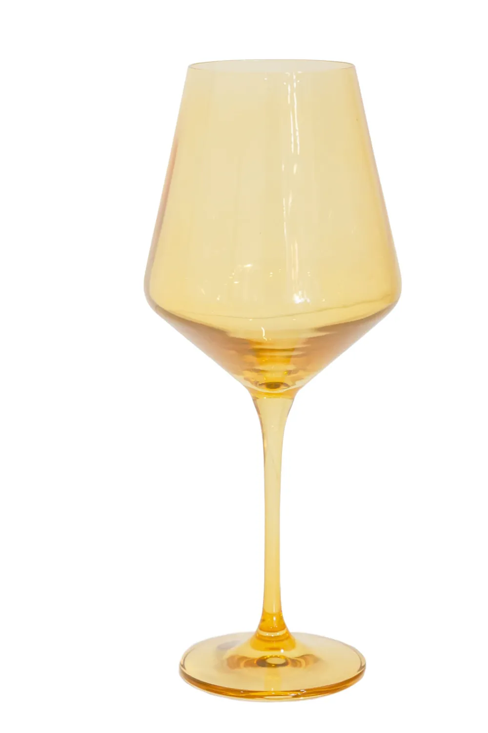 Estelle Colored Glass Glassware|Wine Stemware, Set of 6 Yellow