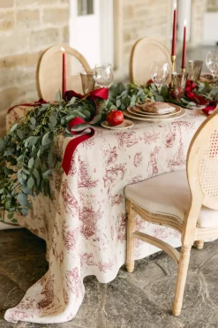 Nadia & Co Place Settings & Linens|Winter Wonderland Toile Tablecloth