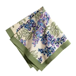 Couleur Nature Place Settings & Linens|Wisteria Green & Blue Napkins, Set of 6