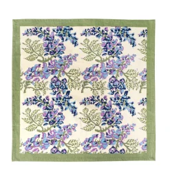 Couleur Nature Place Settings & Linens|Wisteria Green & Blue Napkins, Set of 6
