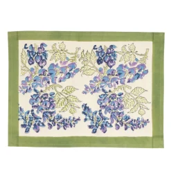 Couleur Nature Place Settings & Linens|Wisteria Mats in Blue & Green, Set of 6