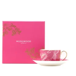 Wedgwood Dinnerware|Wonderlust Tonquin Teacup & Saucer in Pink