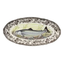 Spode Dinnerware|Woodland Fish Dish with King Salmon