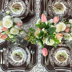 Flying Sheep Country Place Settings & Linens|Woodland Leaves Tablecloth