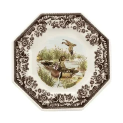 Spode Dinnerware|Woodland Octagonal Plate with Wood Duck