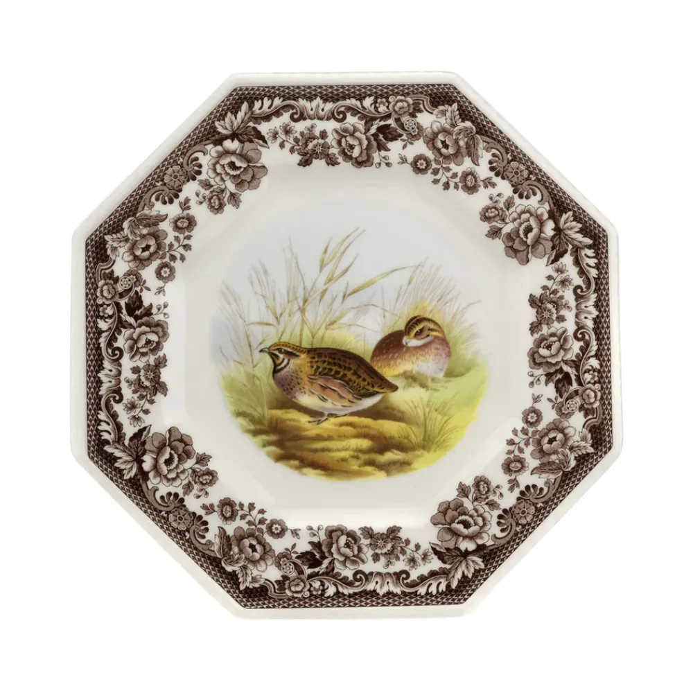 Spode Dinnerware|Woodland Octagonal Plate with Quail