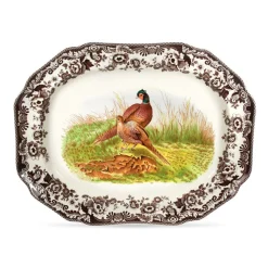 Spode Dinnerware|Woodland Octagonal Platter with Pheasant