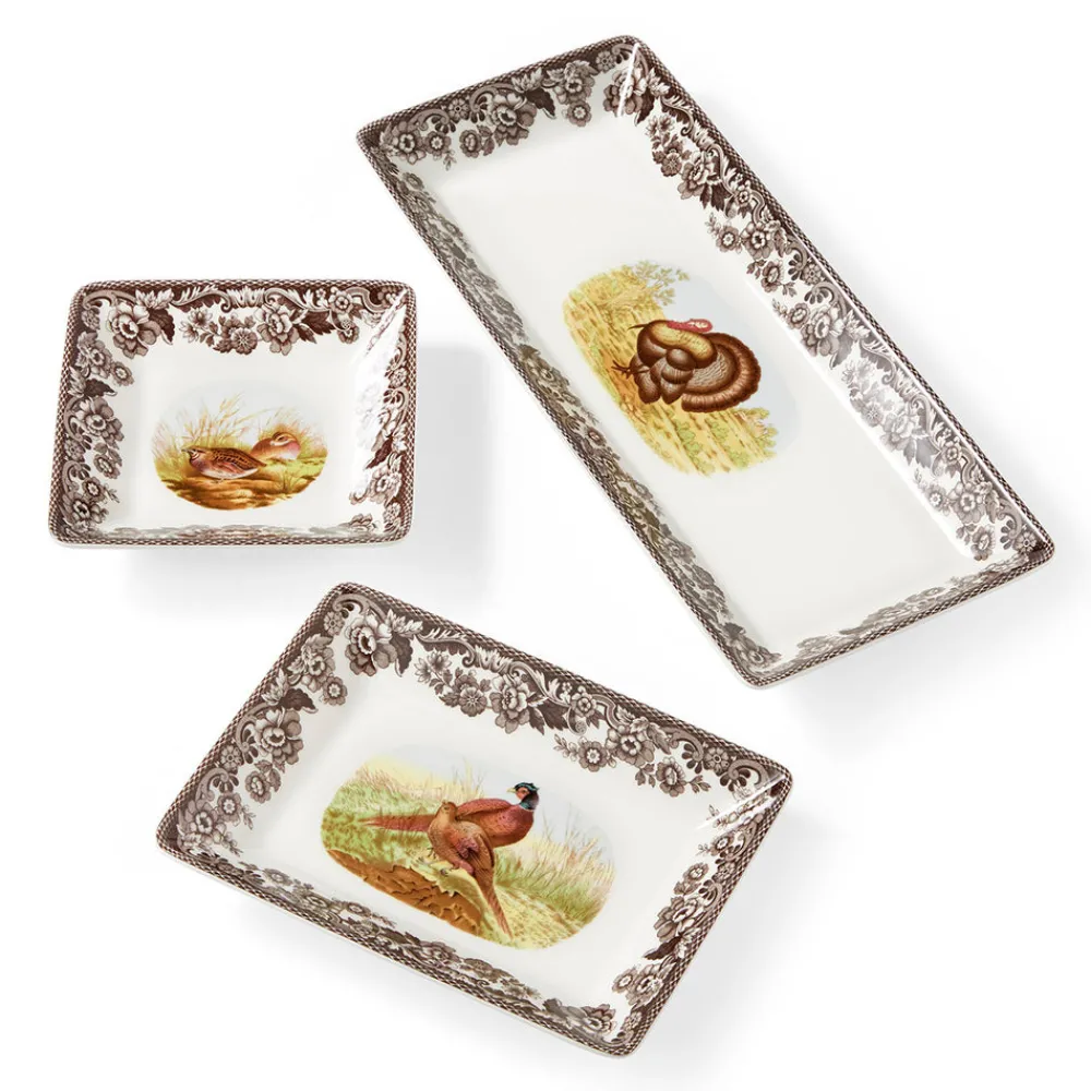 Spode Dinnerware|Woodland 3-Piece Nesting Trays