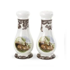 Spode Dinnerware|Woodland Salt & Pepper with Shakers Rabbit
