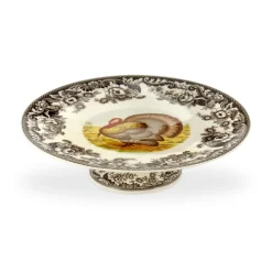 Spode Dinnerware|Woodland Turkey Footed Cake Plate