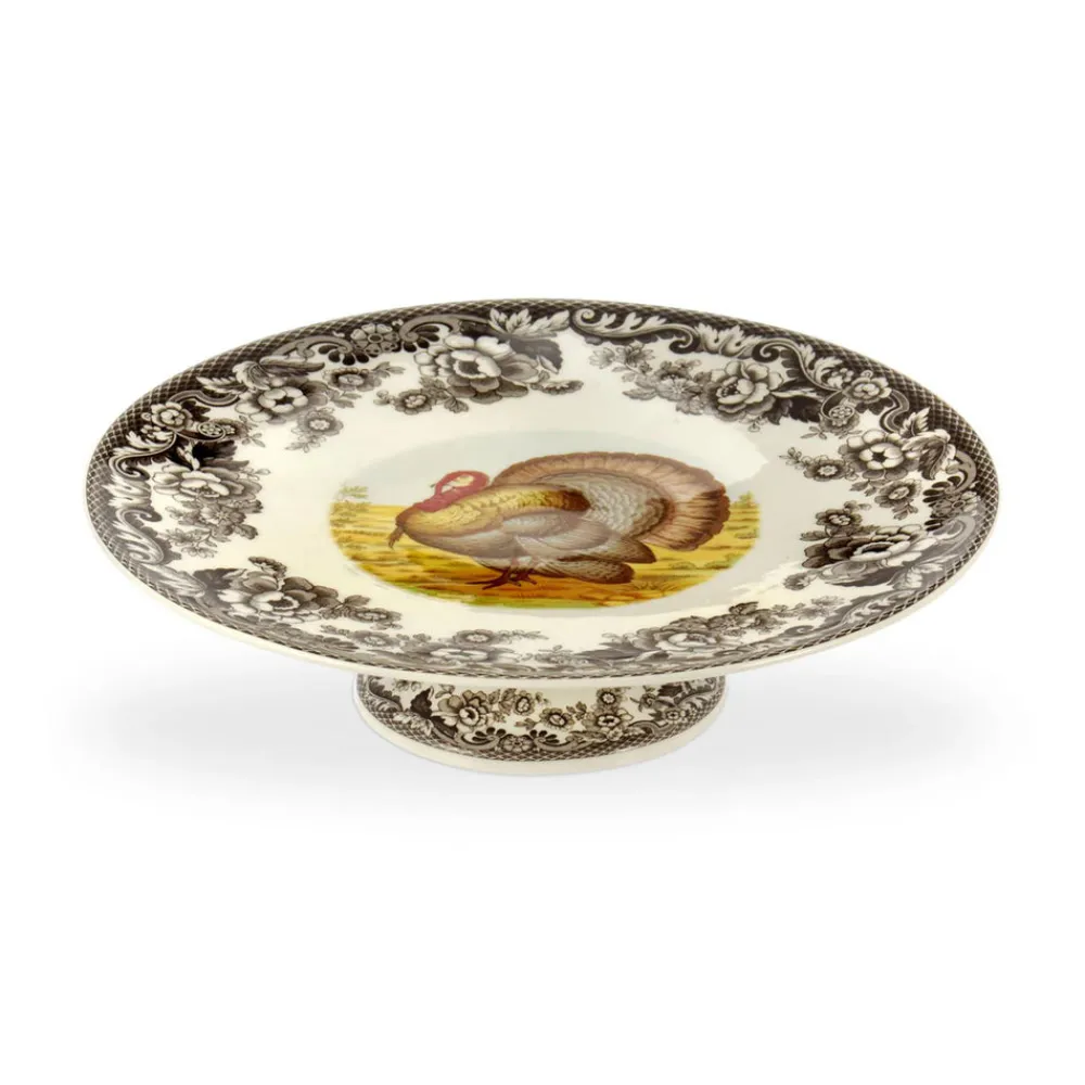 Spode Dinnerware|Woodland Turkey Footed Cake Plate