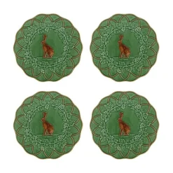Bordallo Pinheiro Dinnerware|Woods Snack Plate Hare, Set of 4