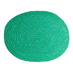 Cabana Place Settings & Linens|Woven Raffia Placemat in Green