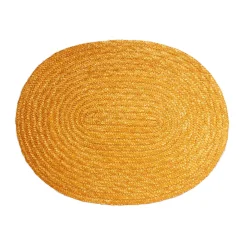 Cabana Place Settings & Linens|Woven Raffia Placemat in Yellow