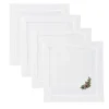Henry Handwork Place Settings & Linens|Wreath Snow Cocktail Napkins, Set of 4