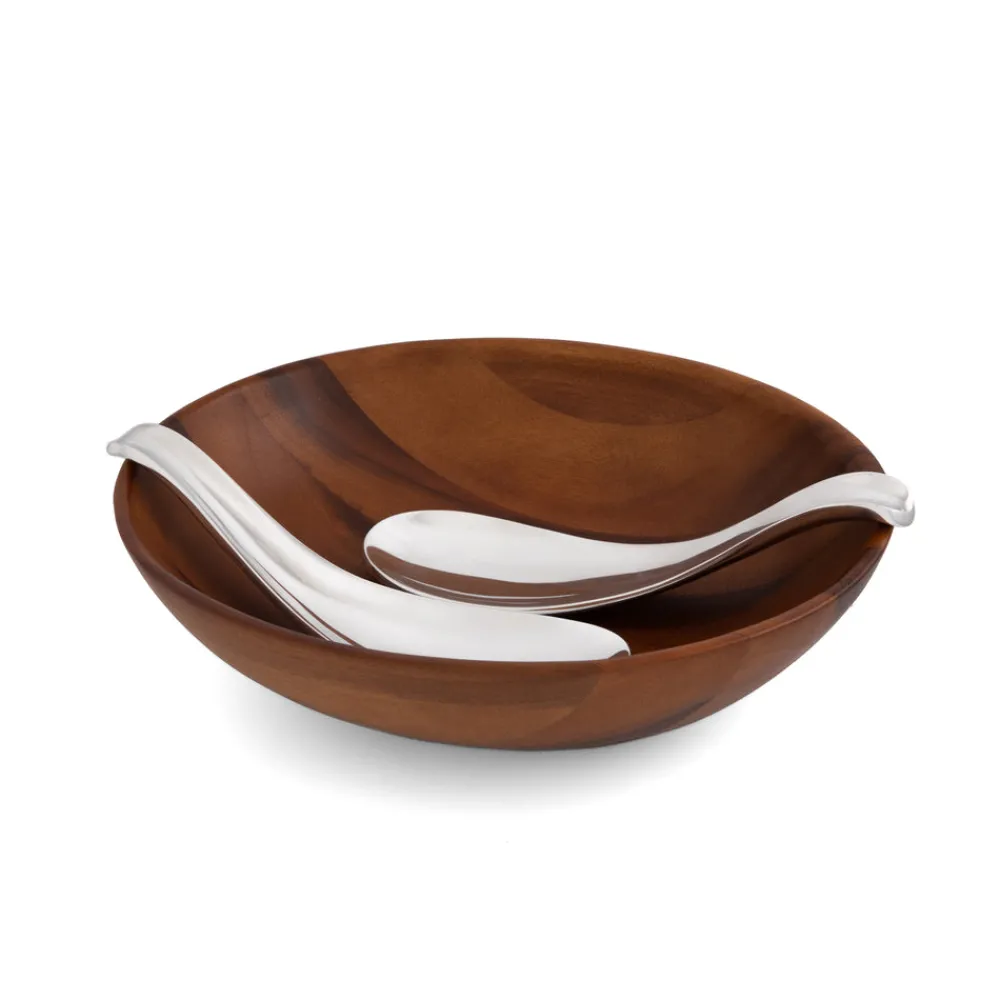 Nambe Dinnerware|Yin Yang Salad Bowl with Servers