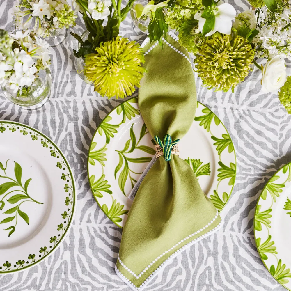 Maison Margaux Place Settings & Linens|Zebra Grey Tablecloth