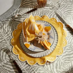 Maison Margaux Place Settings & Linens|Zebra Grey Tablecloth